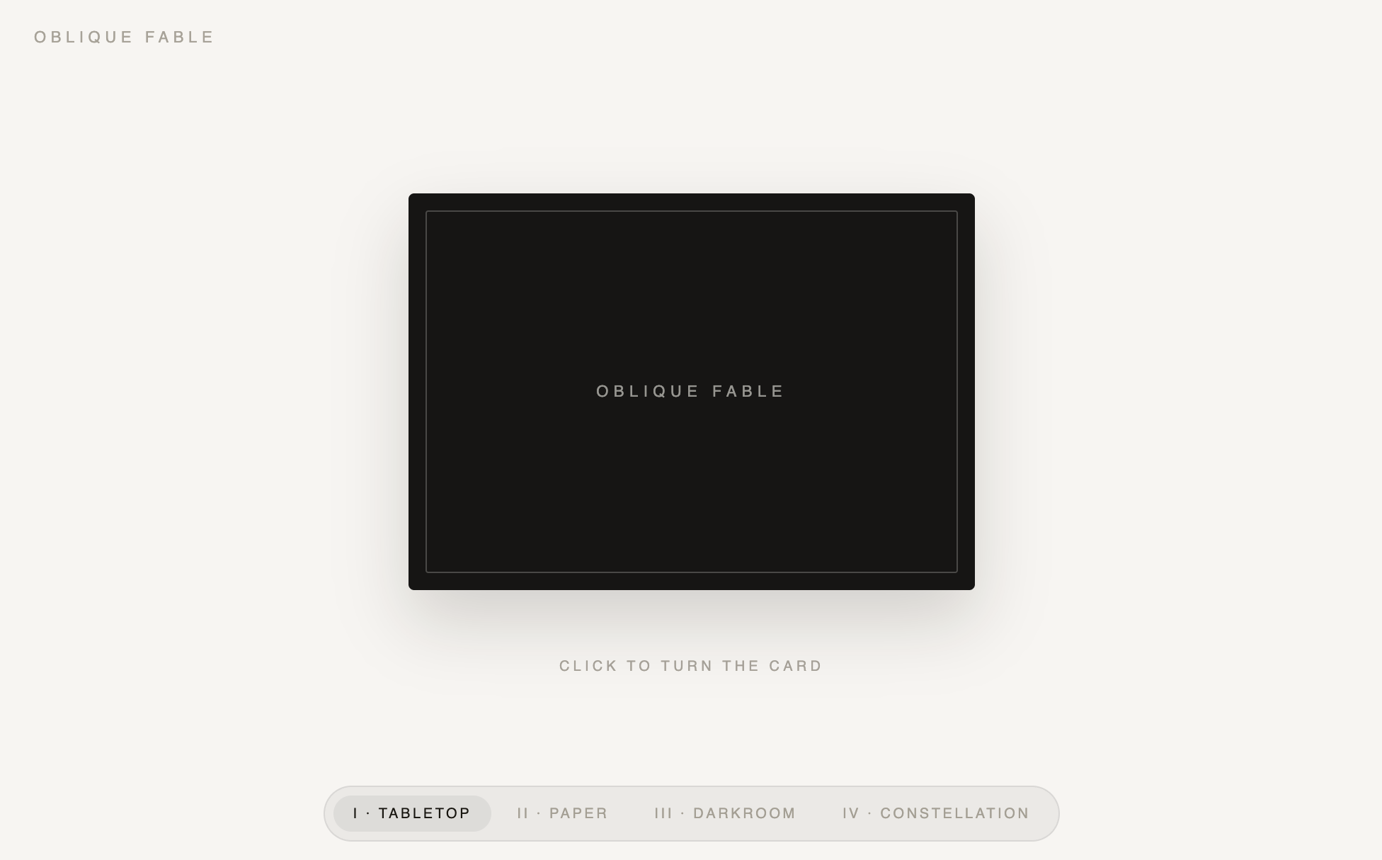 Oblique Fable 01